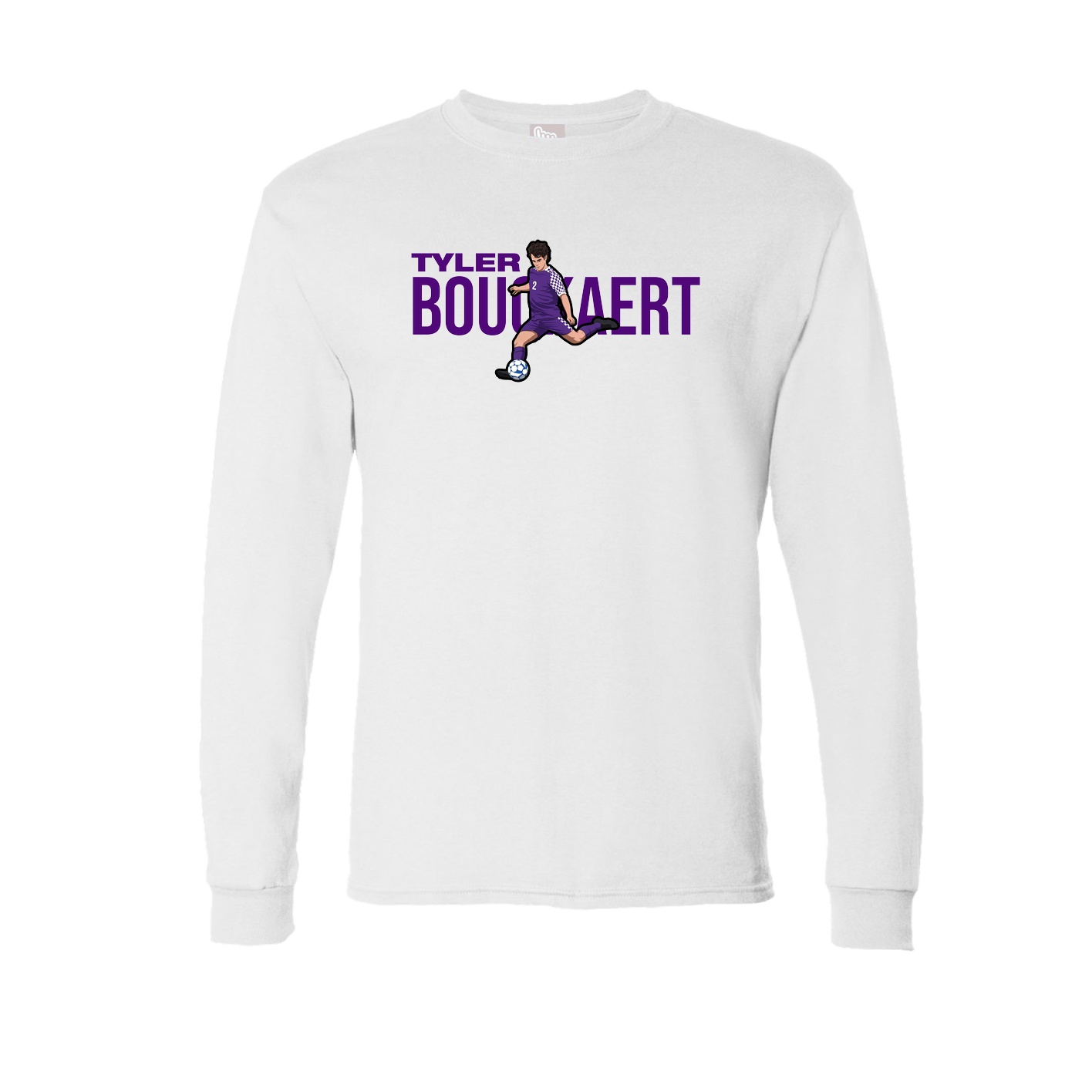 Long Sleeve Tee — Player Name in White