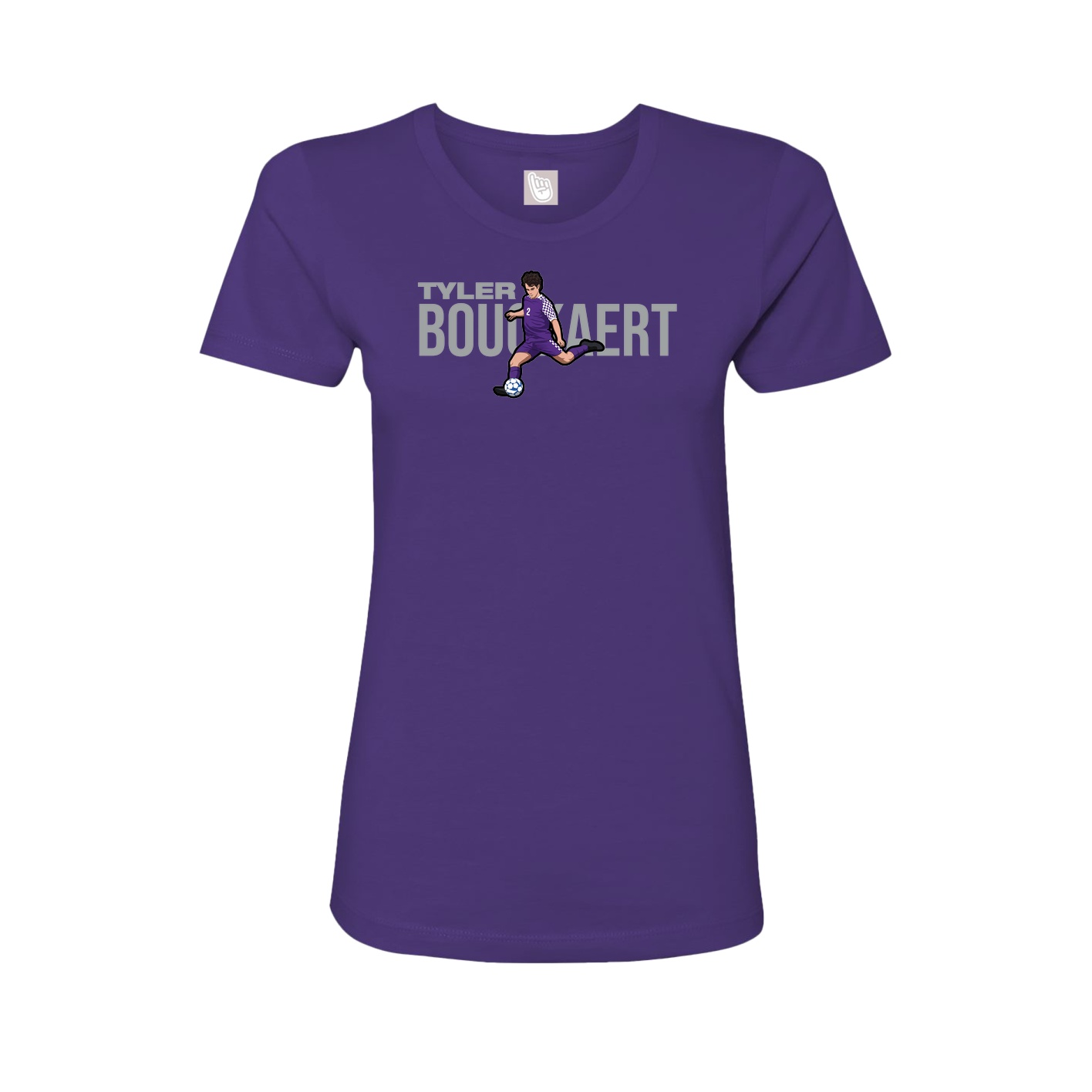Fitted Women's Tee — Player Name in Purple