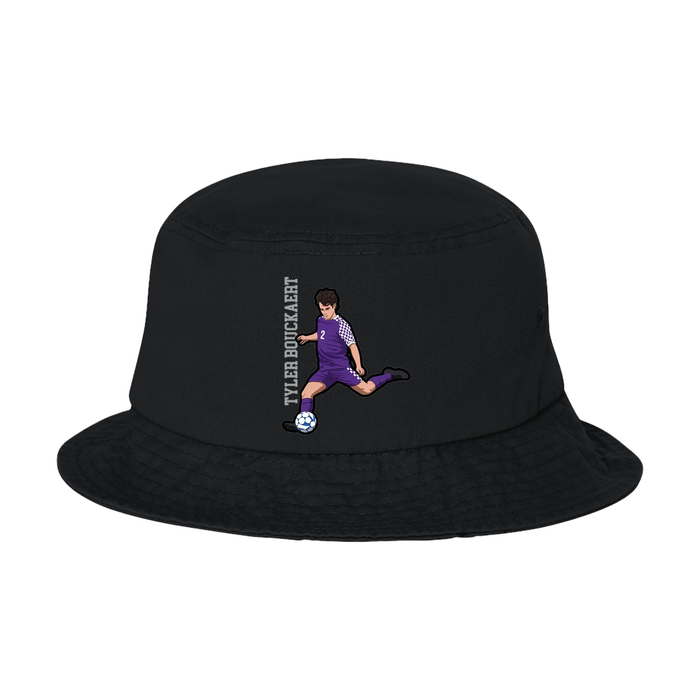 Bucket Cap — Name Vertical in Black
