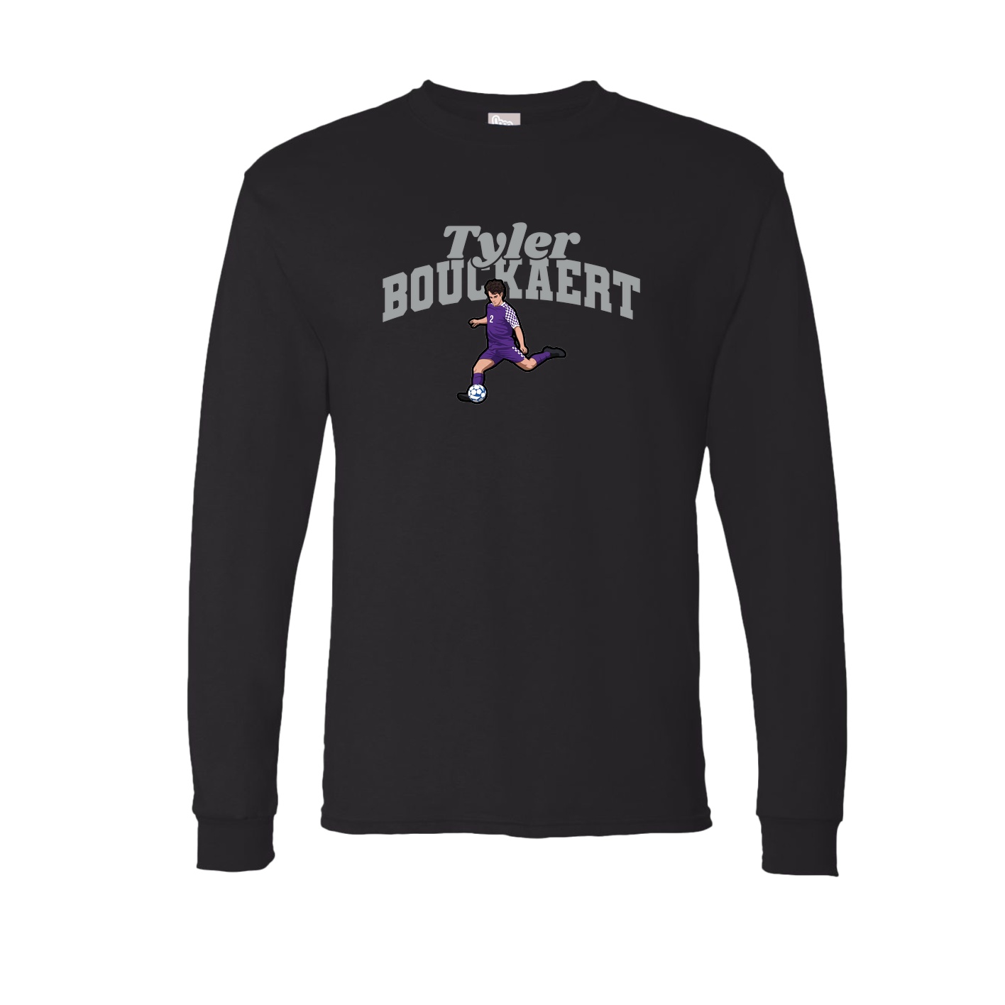Long Sleeve Tee — Signature Arch in Black