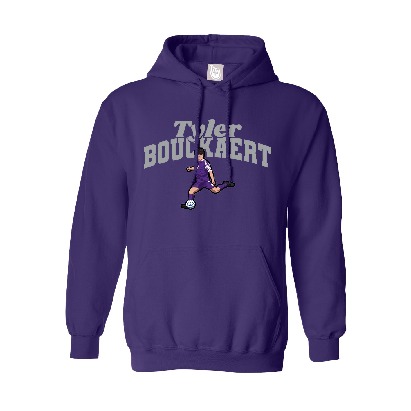 Youth Hoodie — Signature Arch in Purple