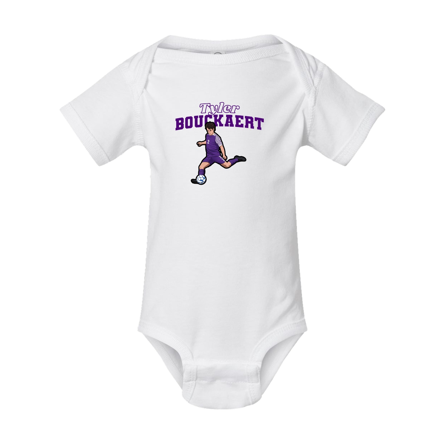 Baby Onesie — Name Arch in White