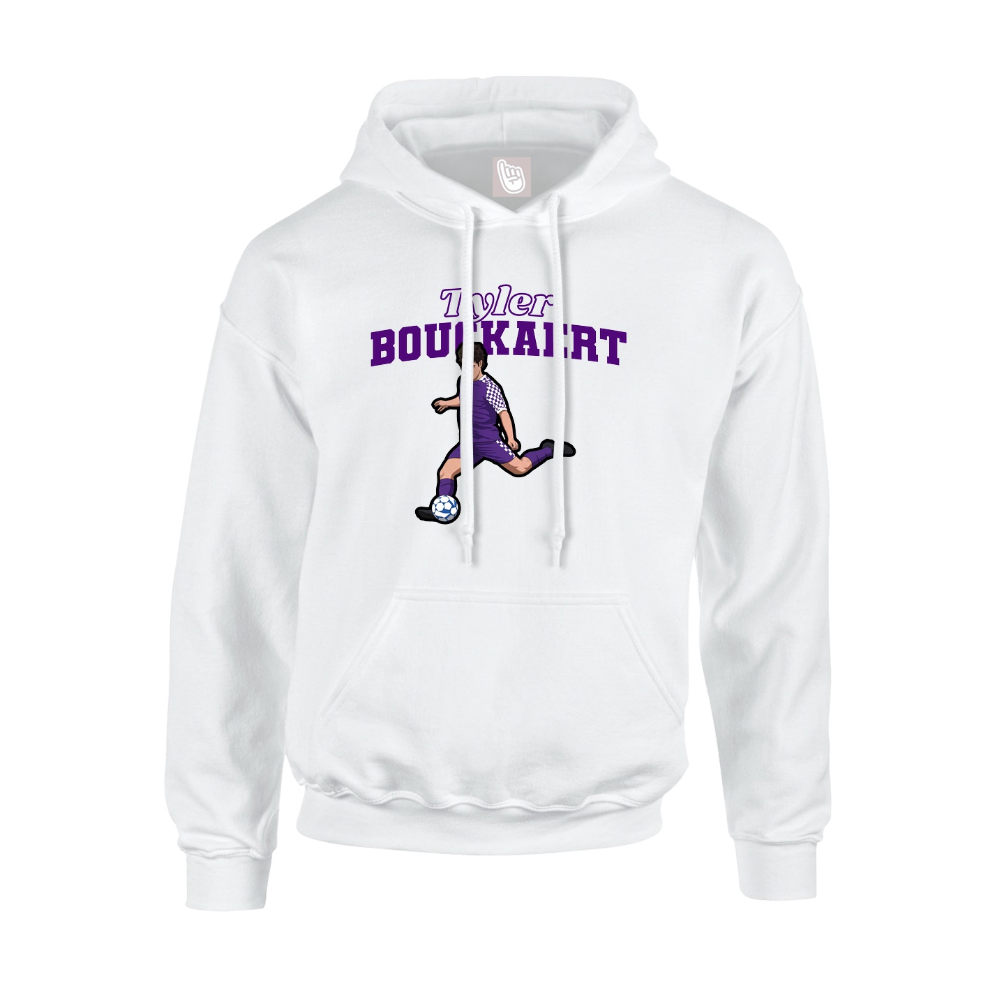 Hoodie — Name Arch in White