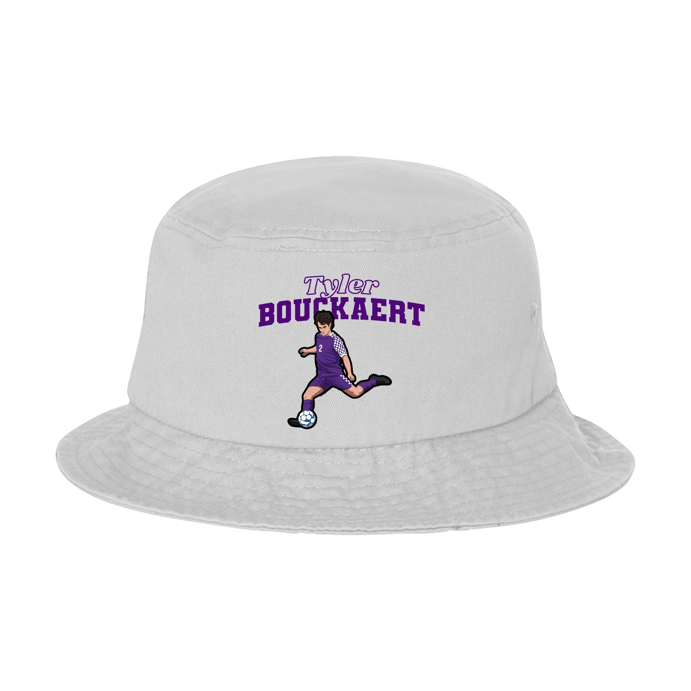 Bucket Cap — Name Arch in White