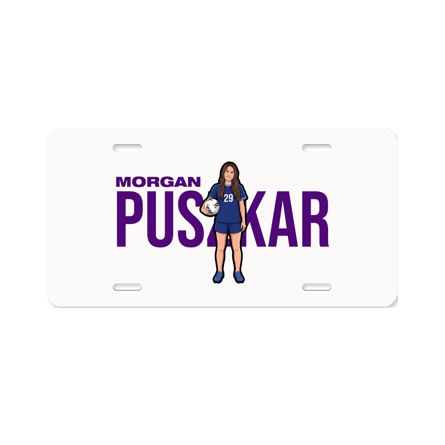 License Plate — Player Name in Classic
