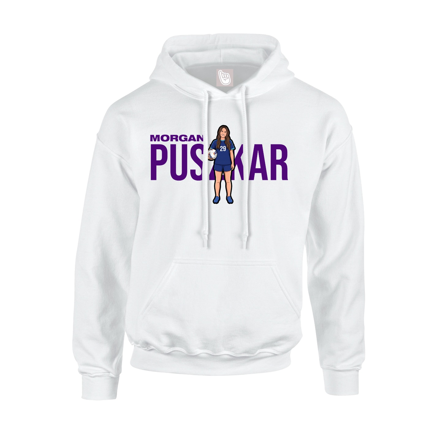 Youth Hoodie — Player Name in White