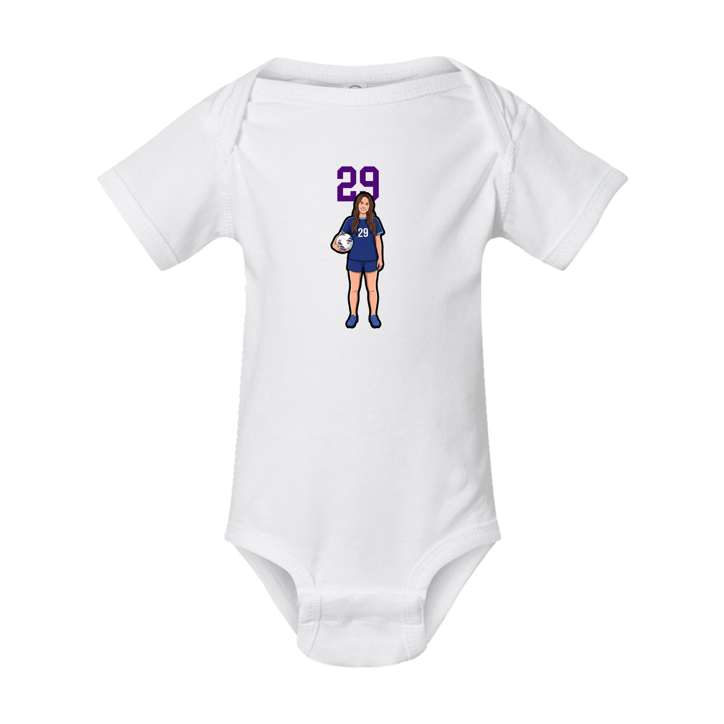 Baby Onesie — Number Top in White