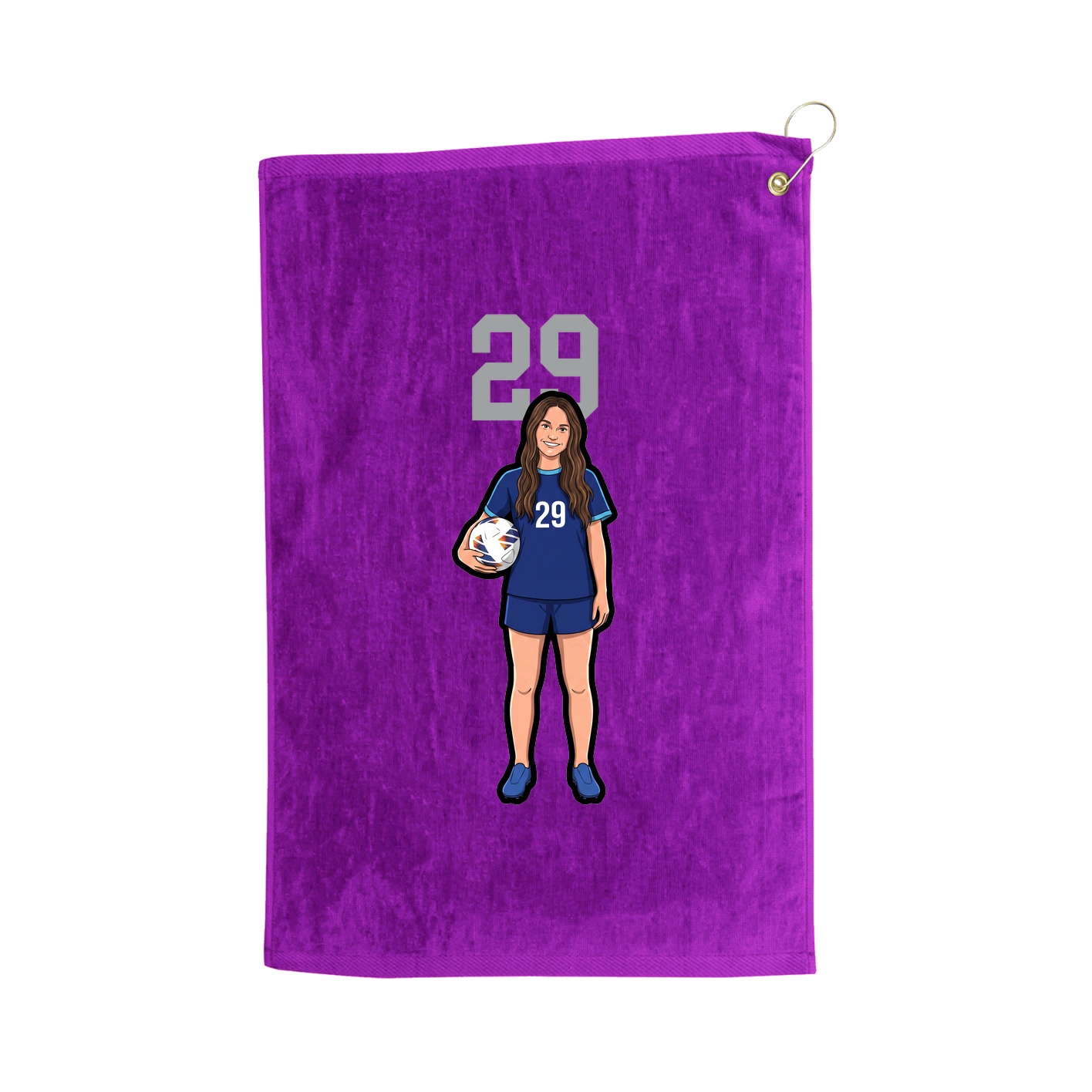 Golf Towel — Number Top in Purple