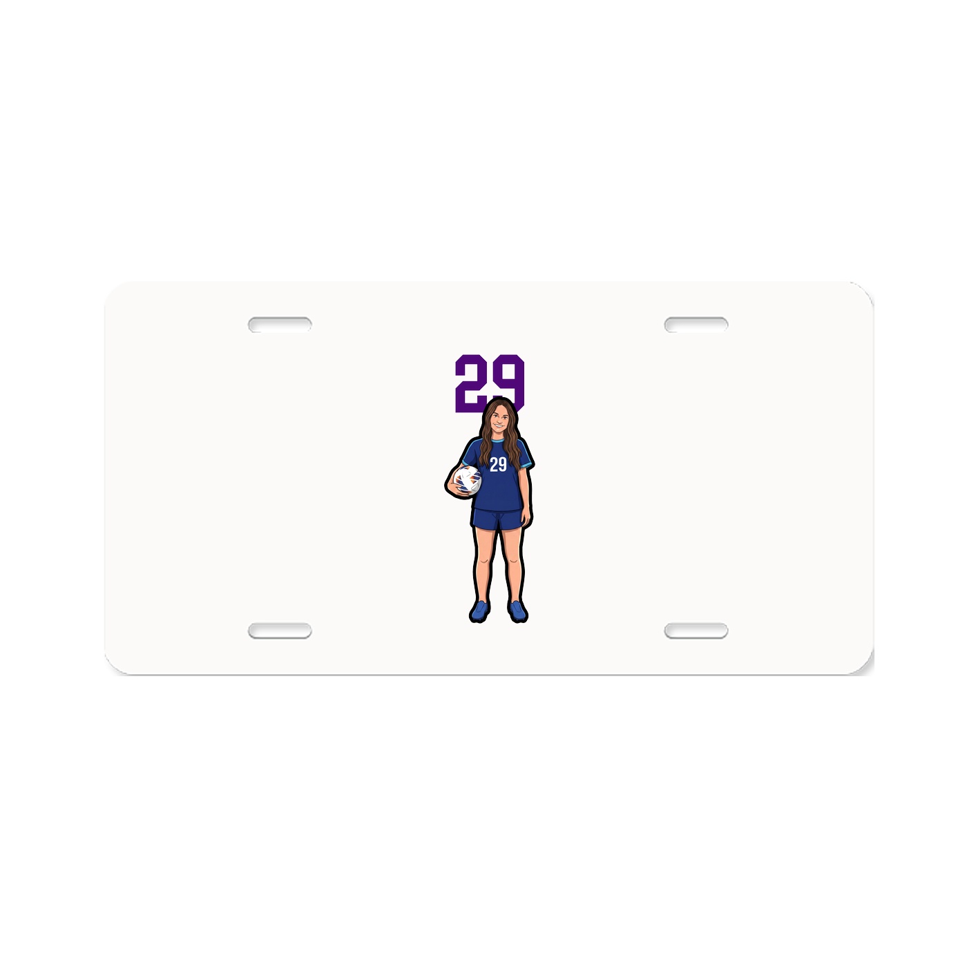 License Plate — Number Top in Classic