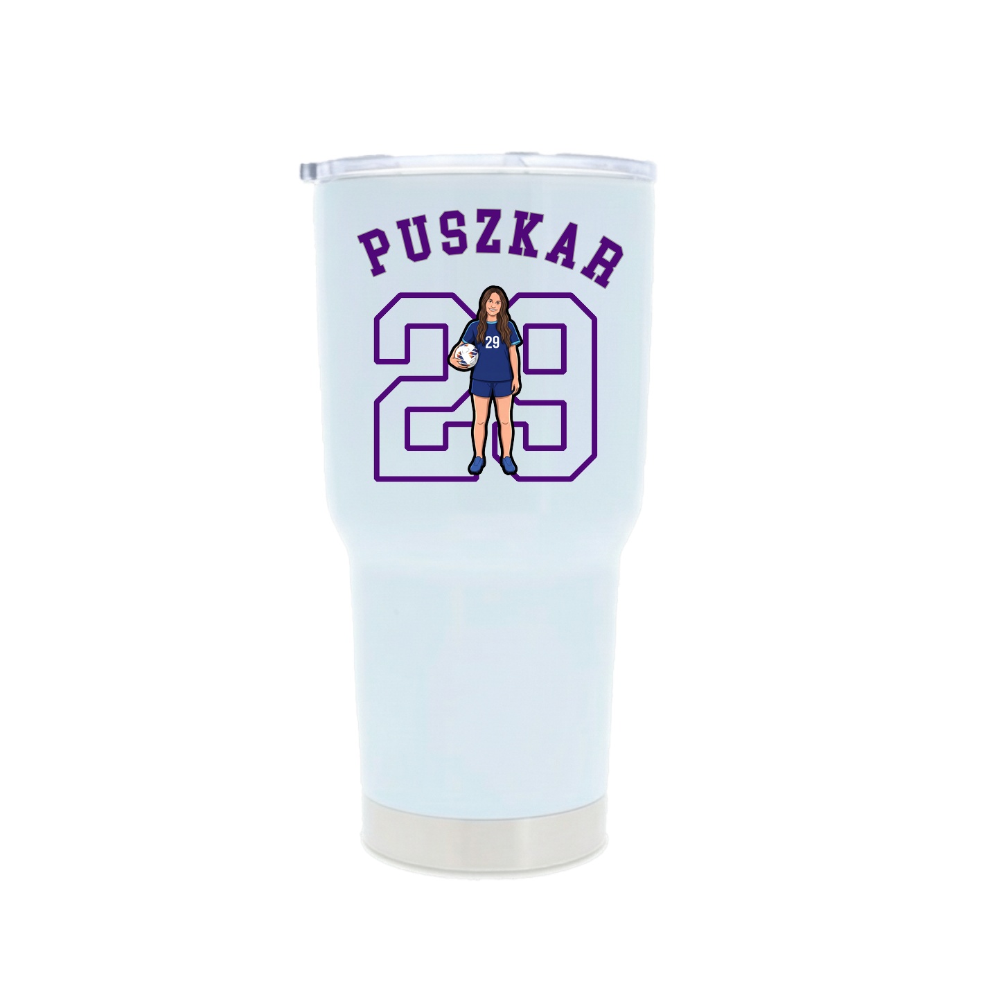 30oz Stainless Steel Tumbler — Shirsey Arch in White