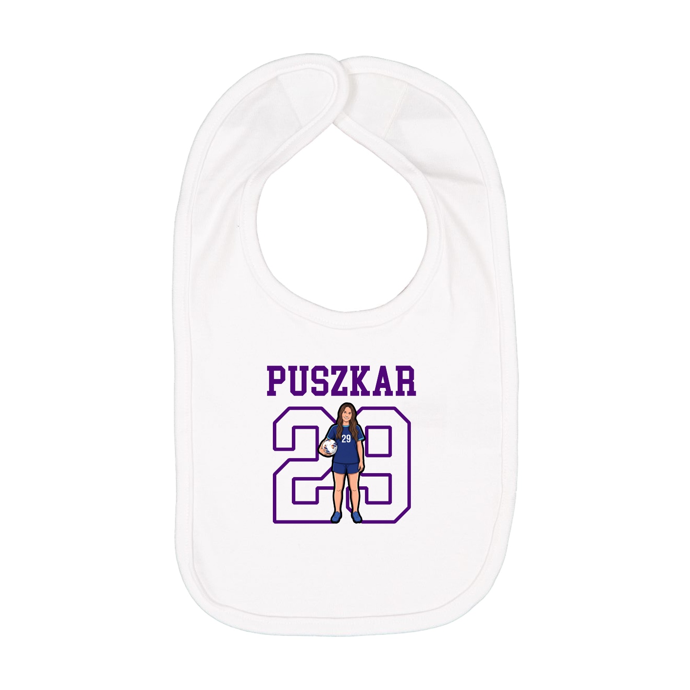 Infant Bib — Shirsey in White