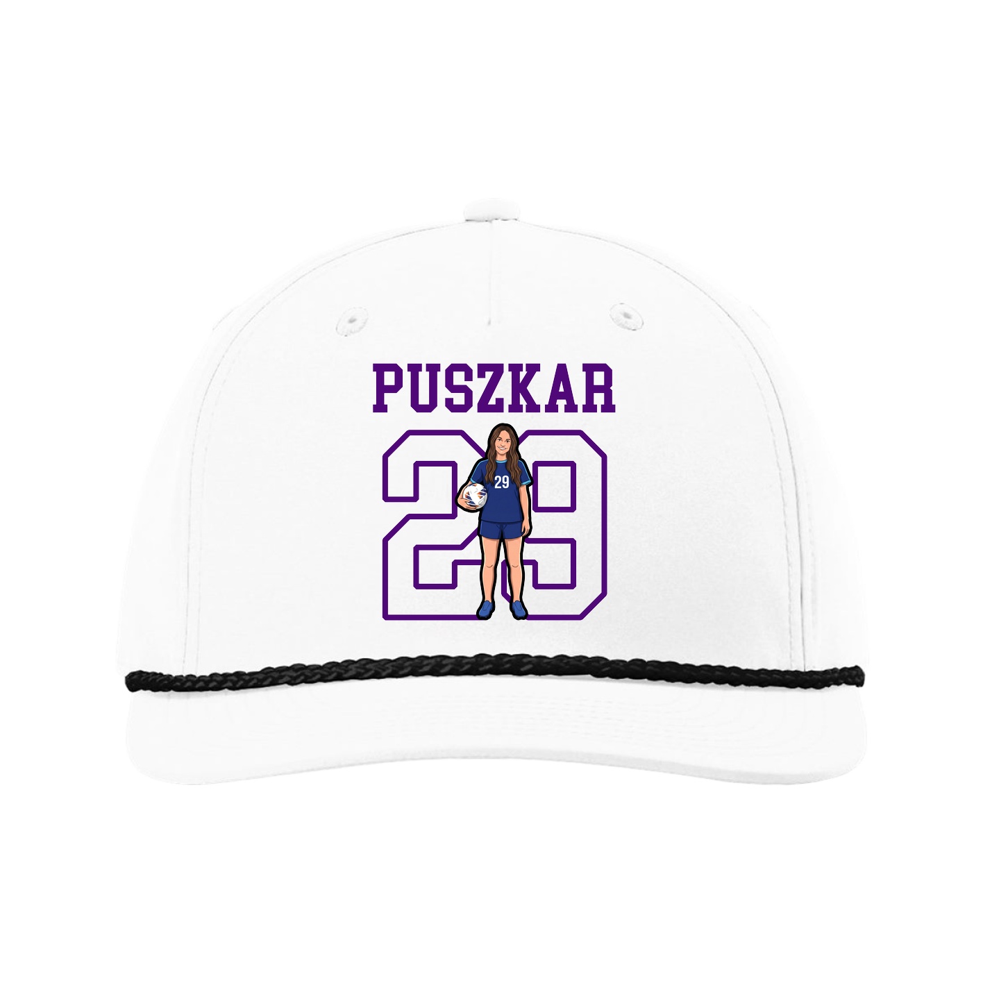 Five-Panel Classic Rope Cap — Shirsey in White