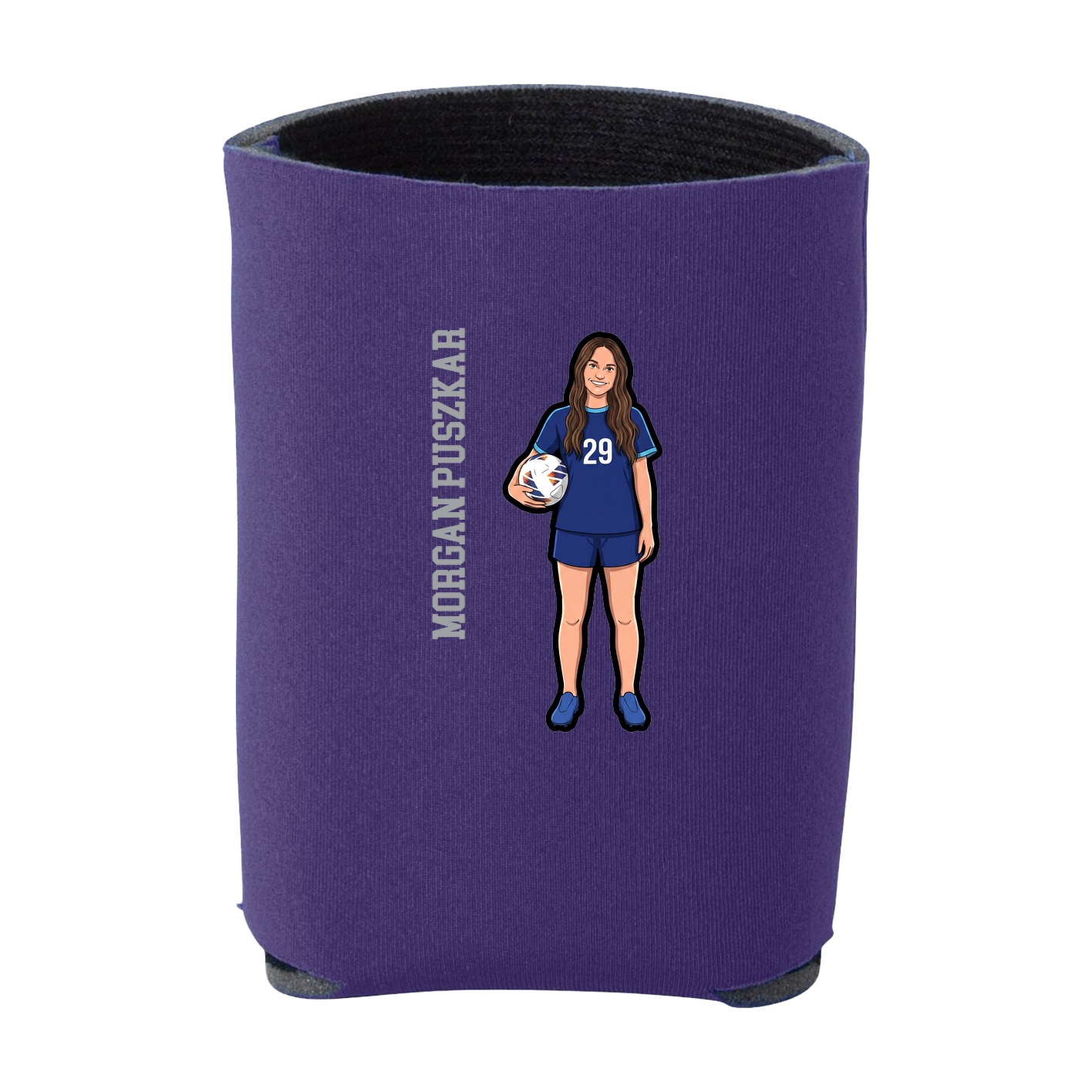 Can Holder — Name Vertical in Purple