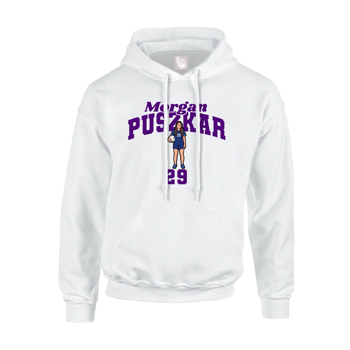 Hoodie — Signature Arch in White