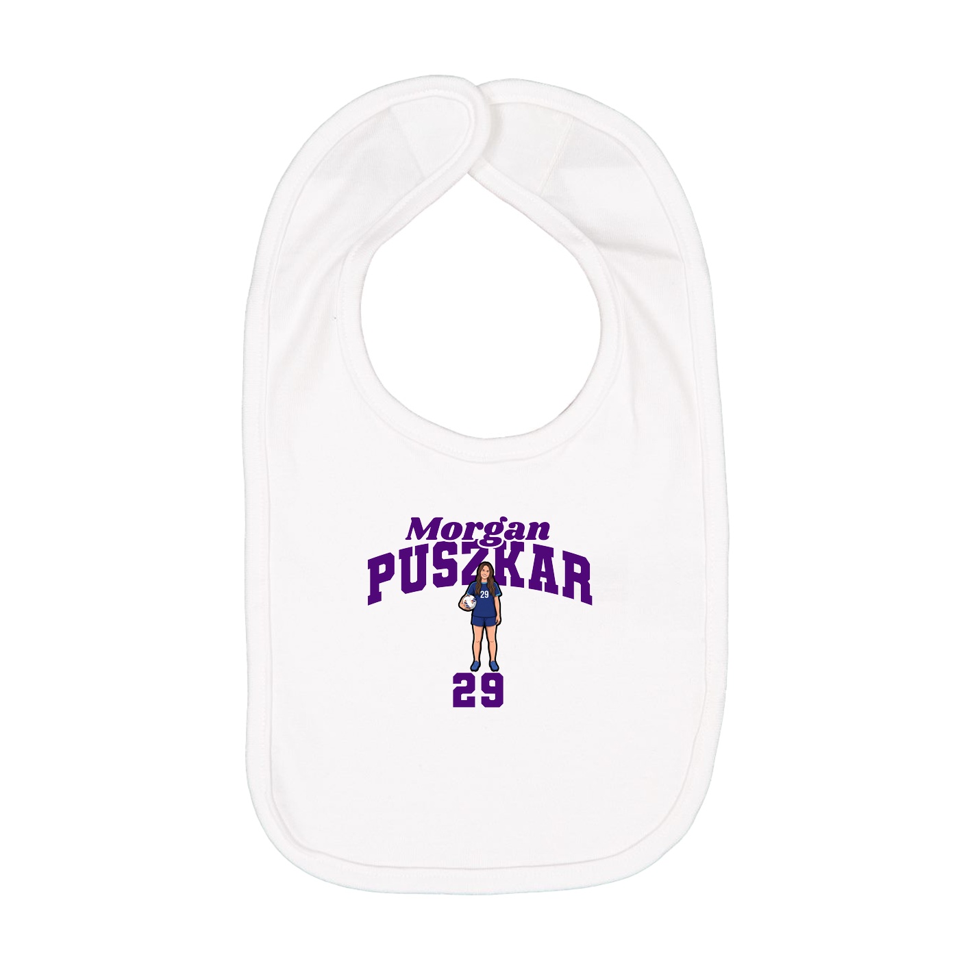 Infant Bib — Signature Arch in White