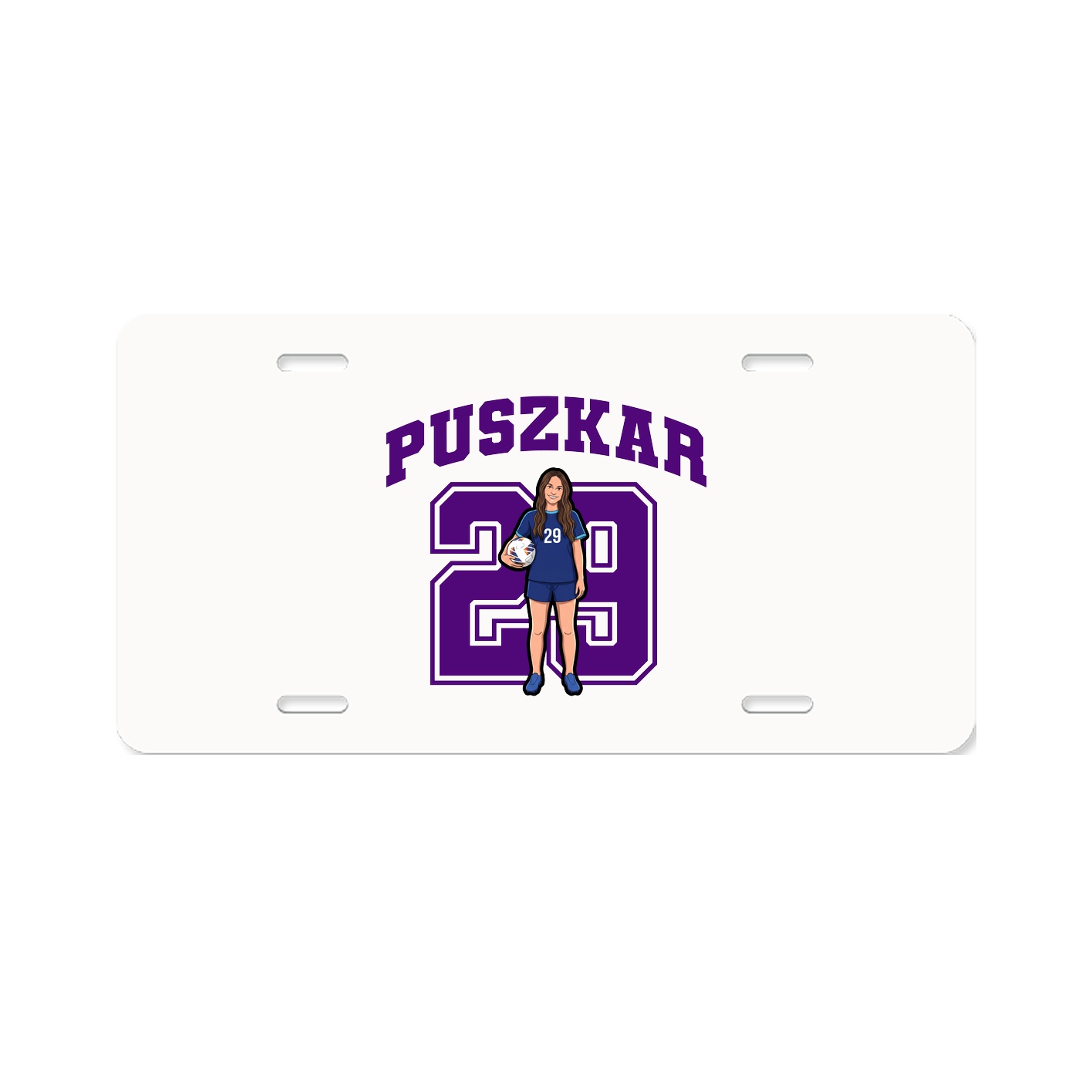 License Plate — Number in Classic