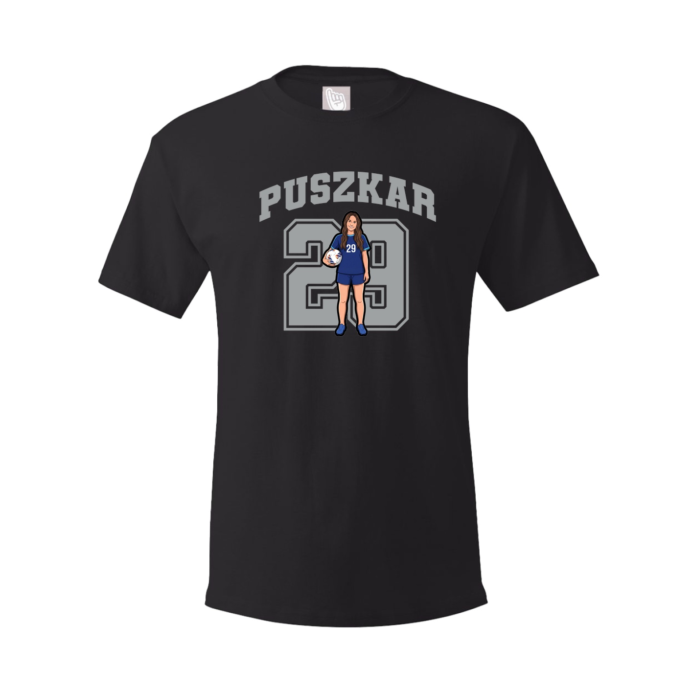 Youth Tee — Number in Black