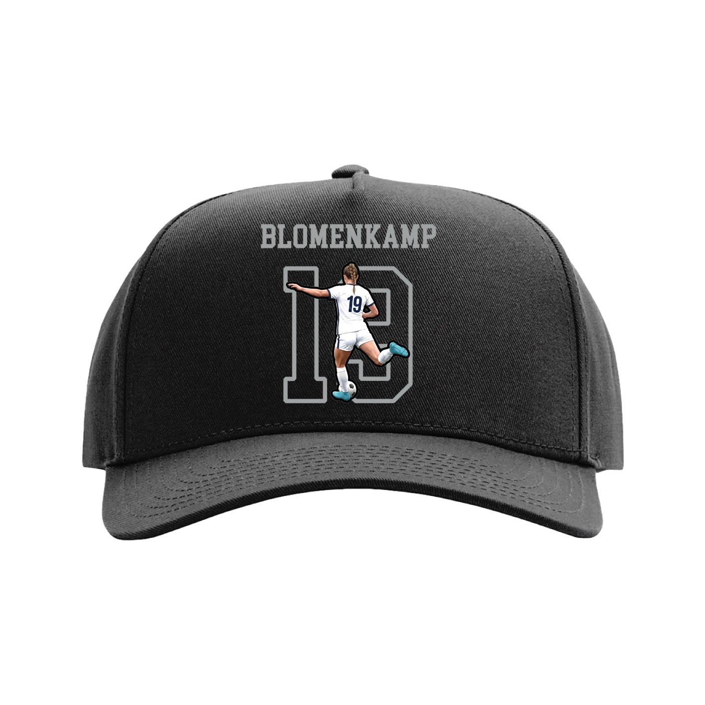 Full Fabric Five-Panel Champ Cap — Shirsey in Black