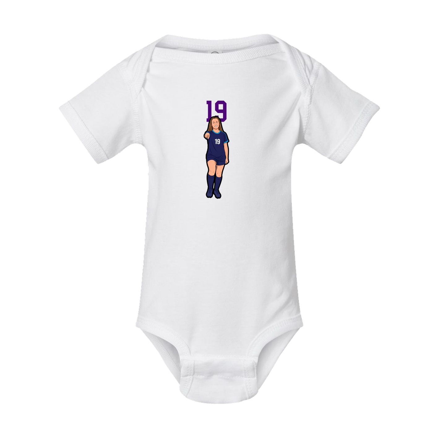 Baby Onesie — Number Top in White