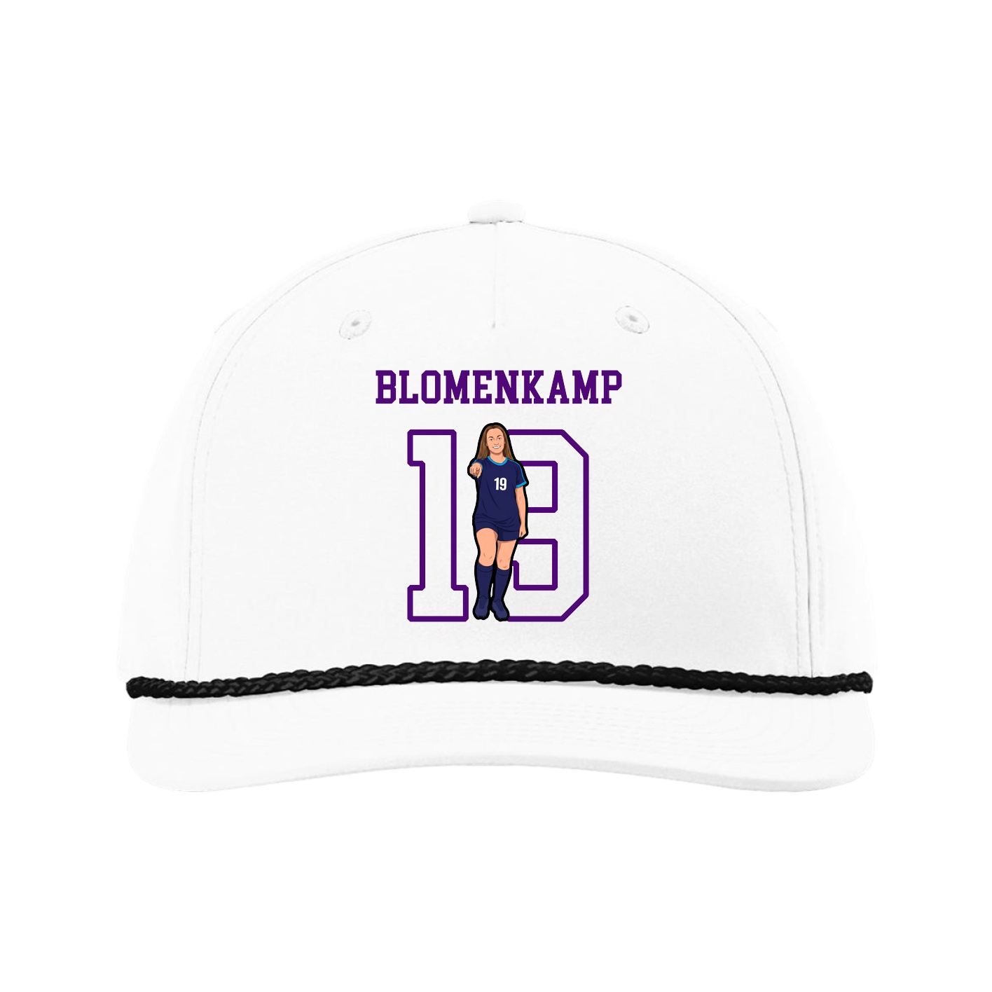 Five-Panel Classic Rope Cap — Shirsey in White