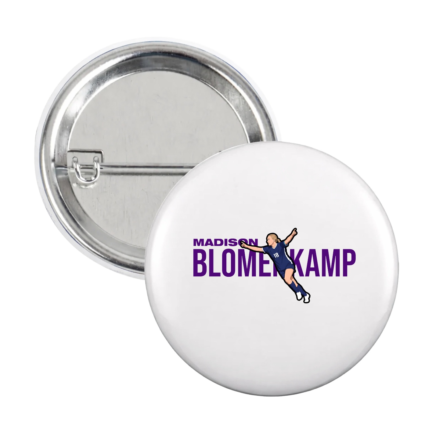 Game Day Button — Player Name in White