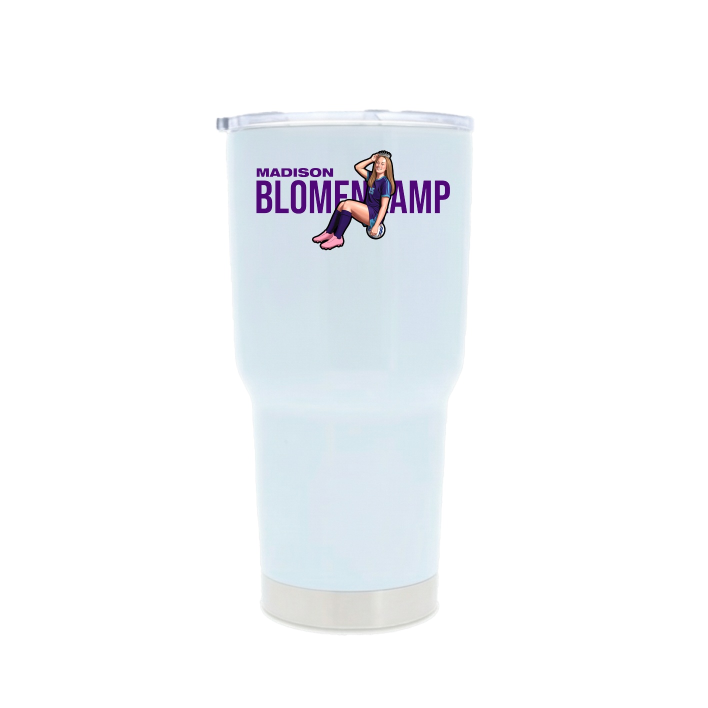 30oz Stainless Steel Tumbler — Player Name in White