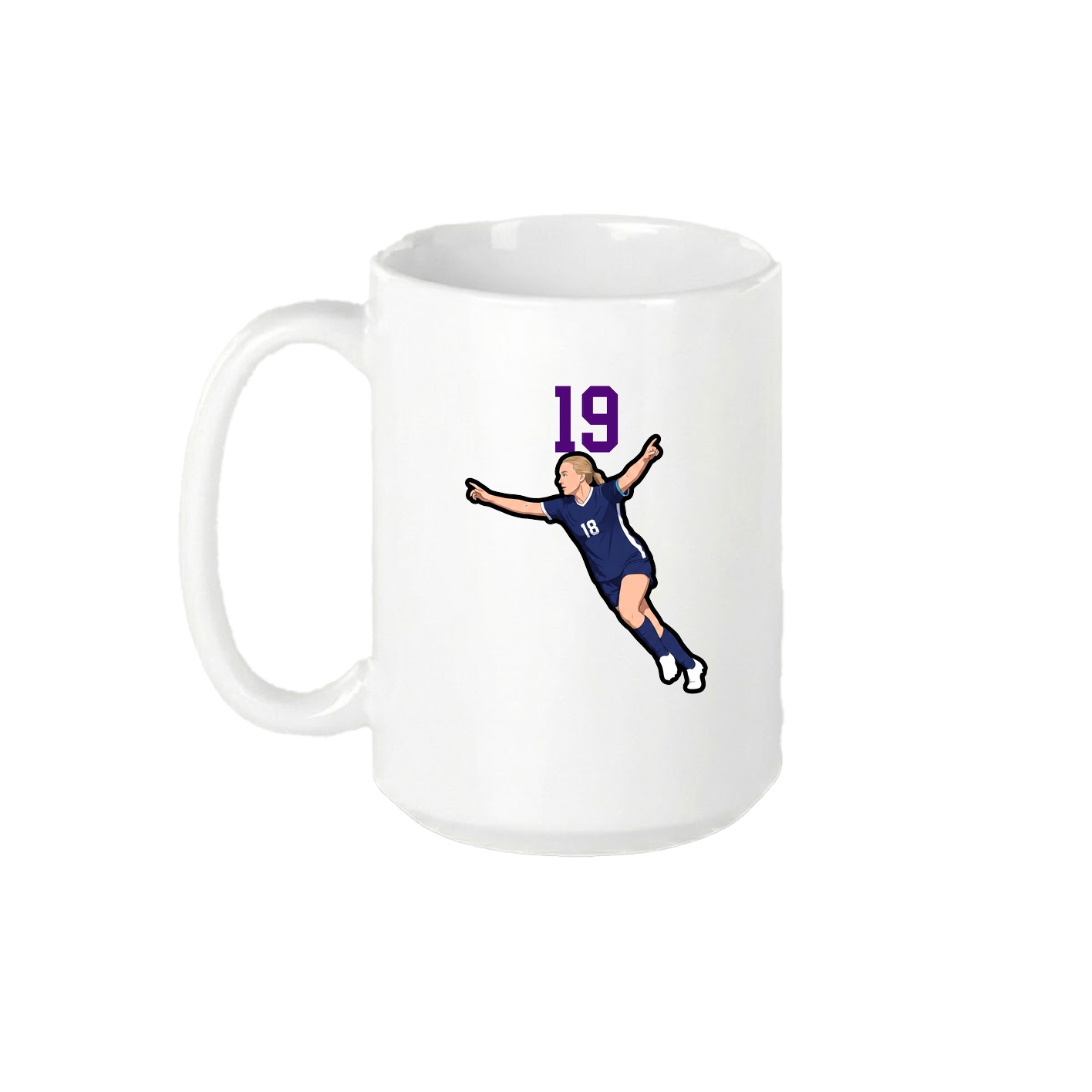 15oz Coffee Mug — Number Top in White