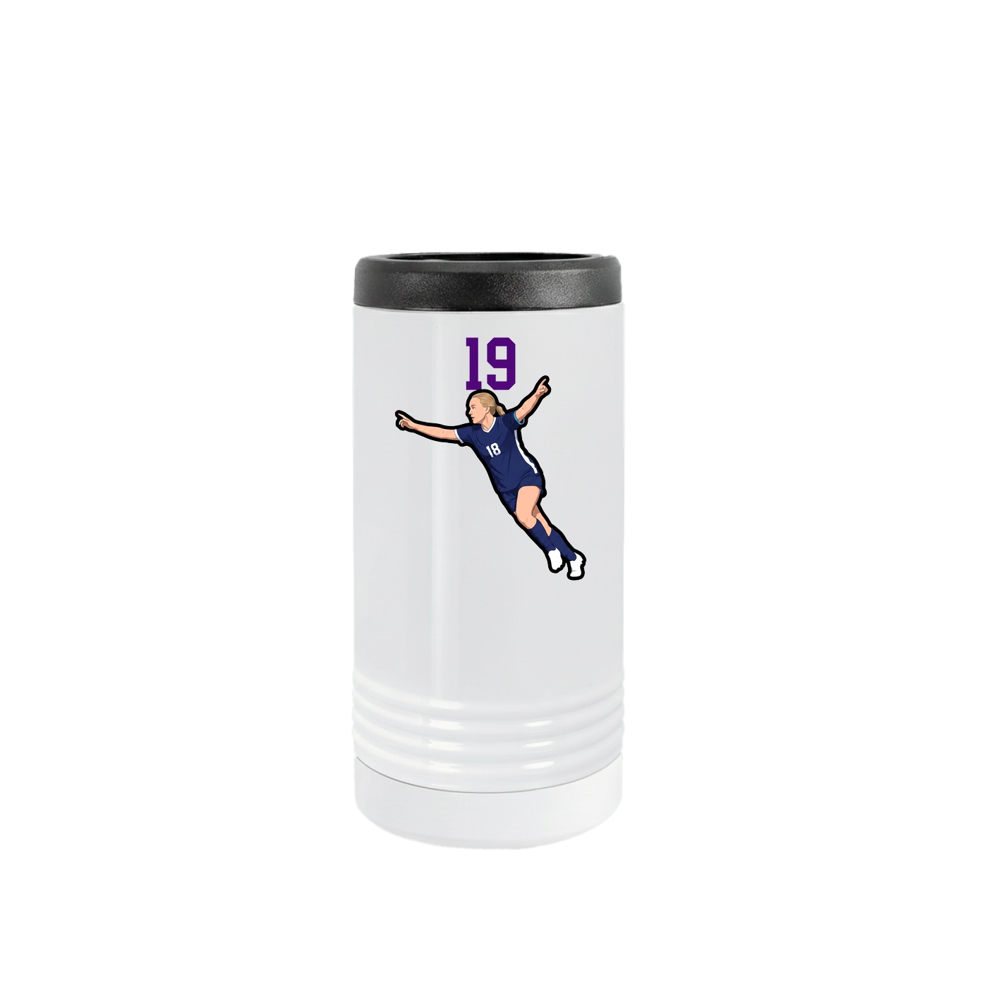 Slim Beverage Holder — Number Top in White