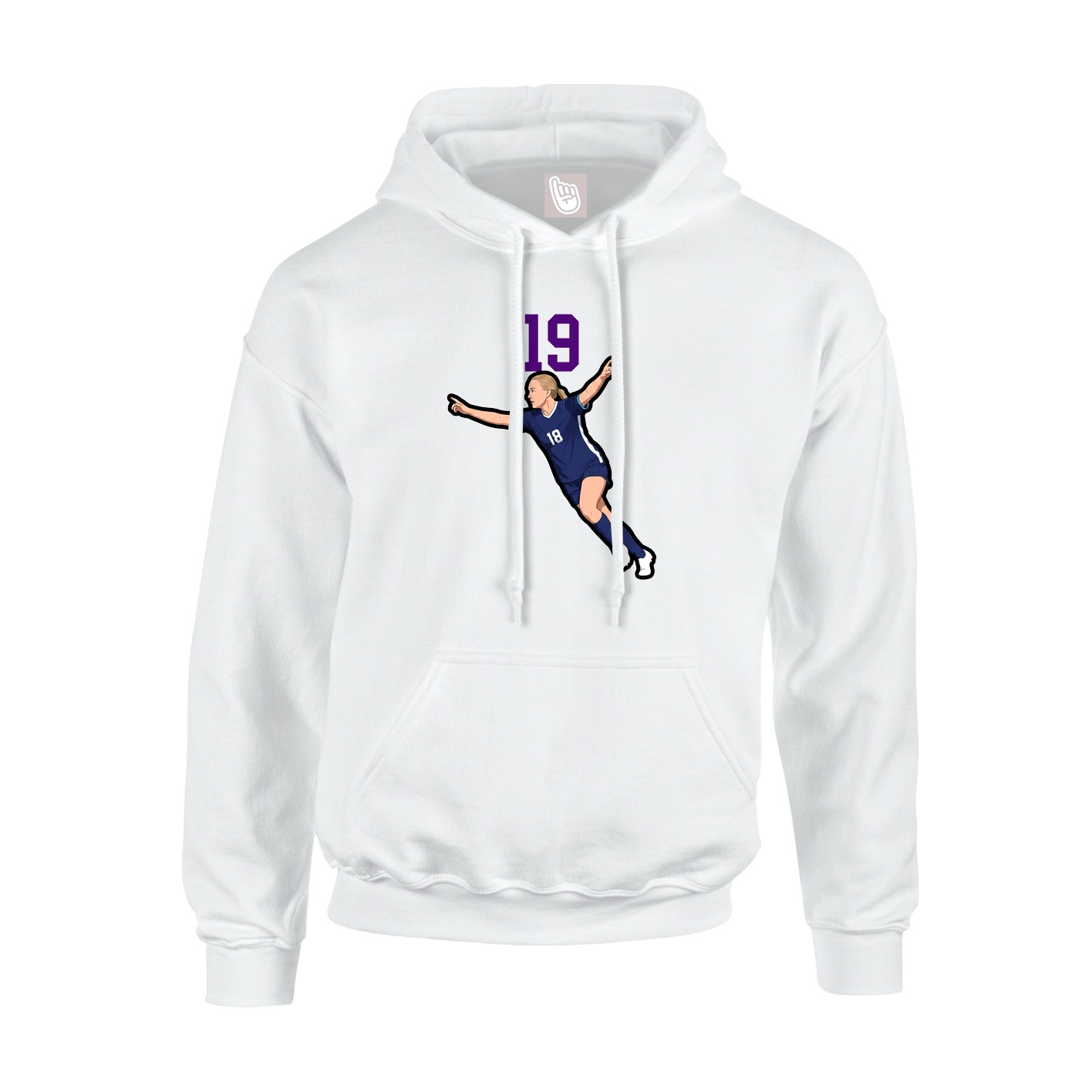 Hoodie — Number Top in White