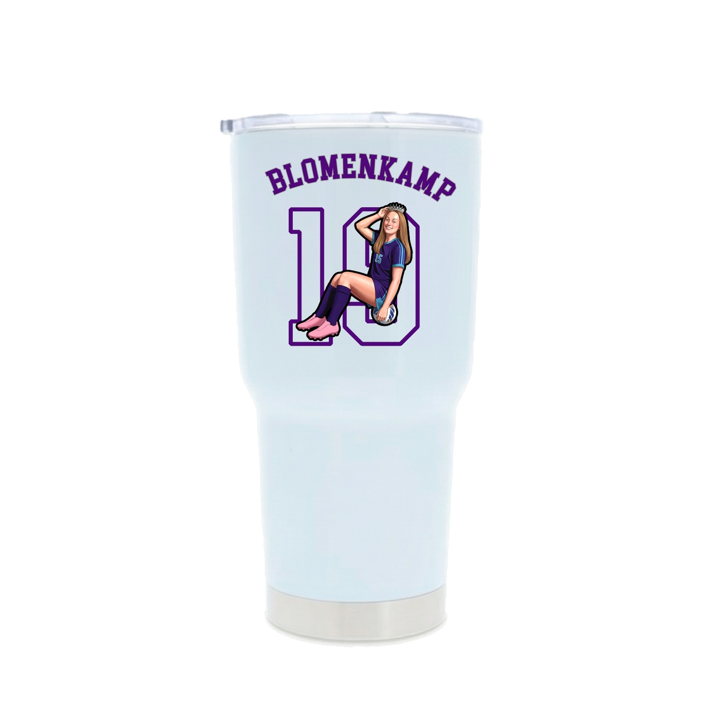 30oz Stainless Steel Tumbler — Shirsey Arch in White