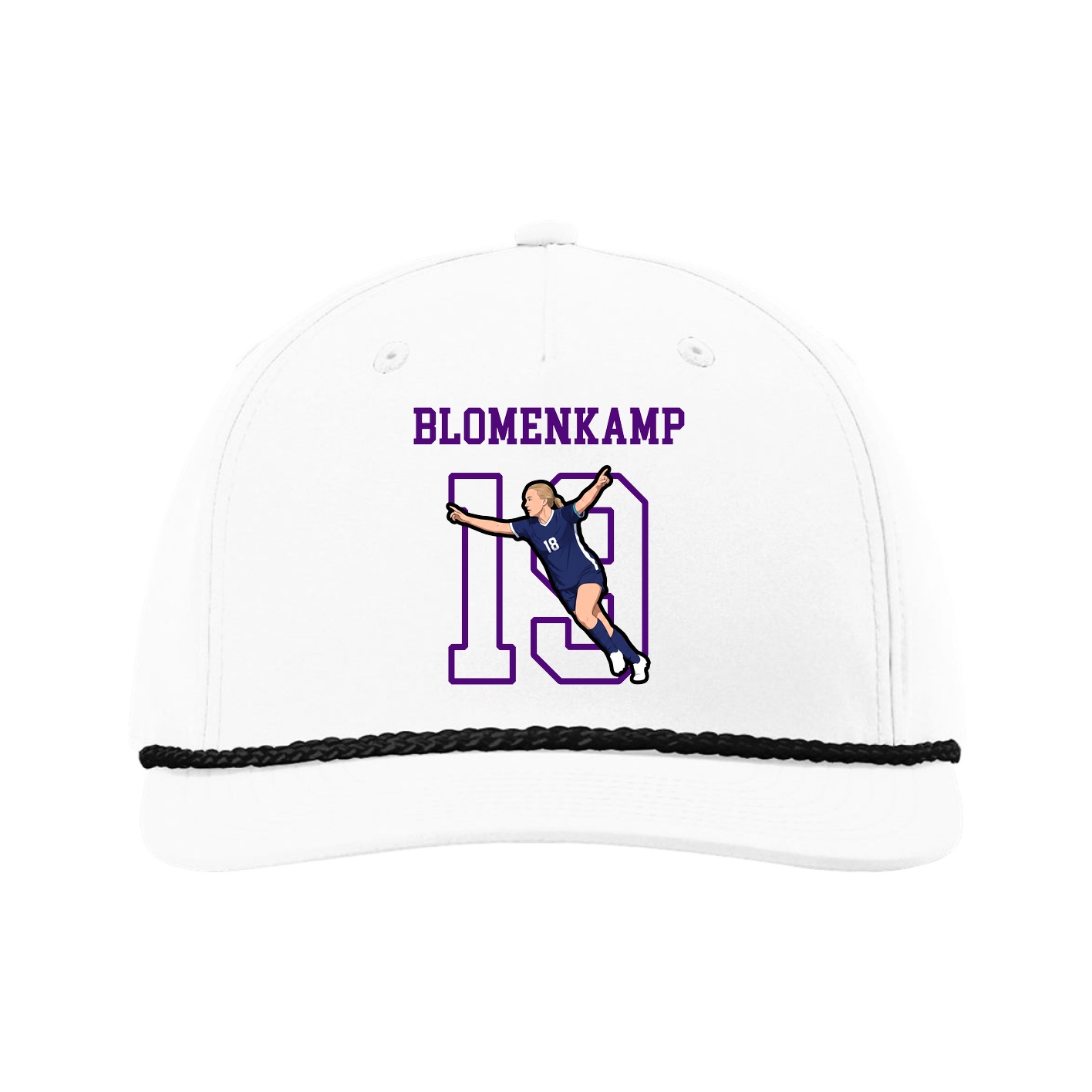 Five-Panel Classic Rope Cap — Shirsey in White