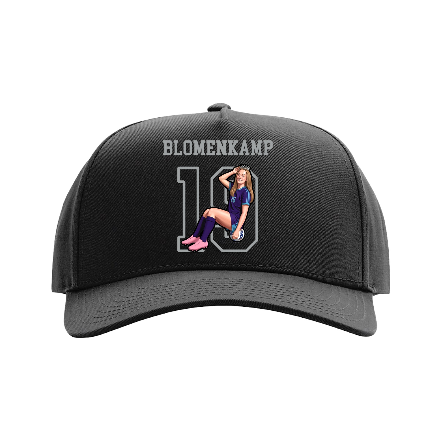 Full Fabric Five-Panel Champ Cap — Shirsey in Black