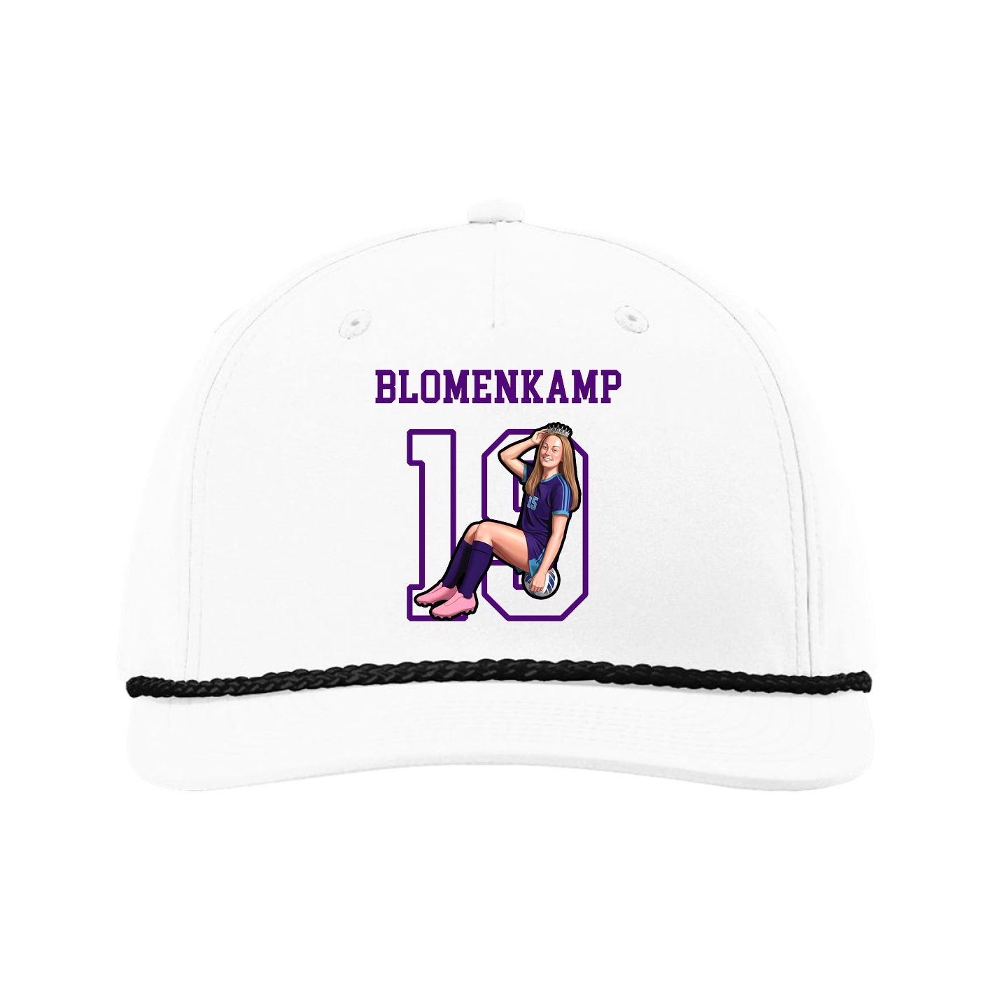 Five-Panel Classic Rope Cap — Shirsey in White