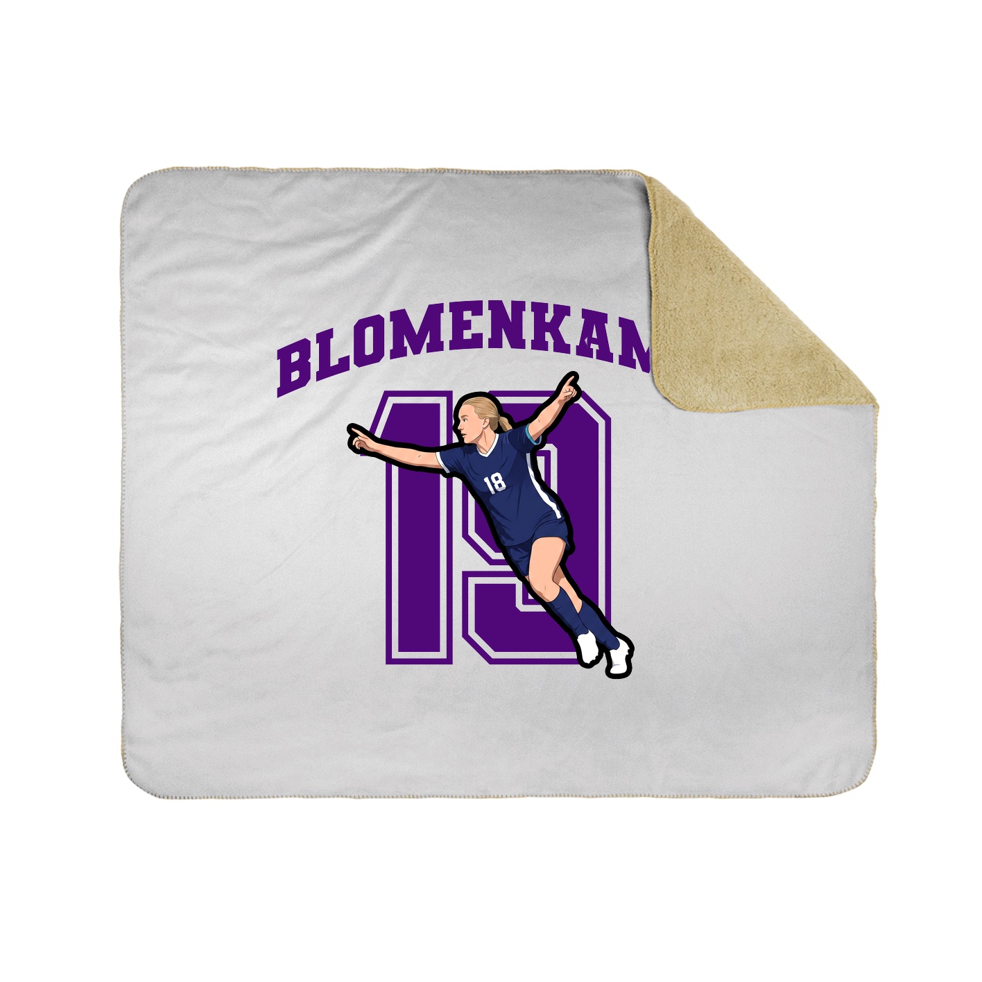 Throw Blanket — Number in White