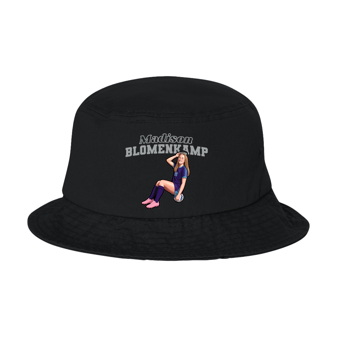 Bucket Cap — Name Arch in Black