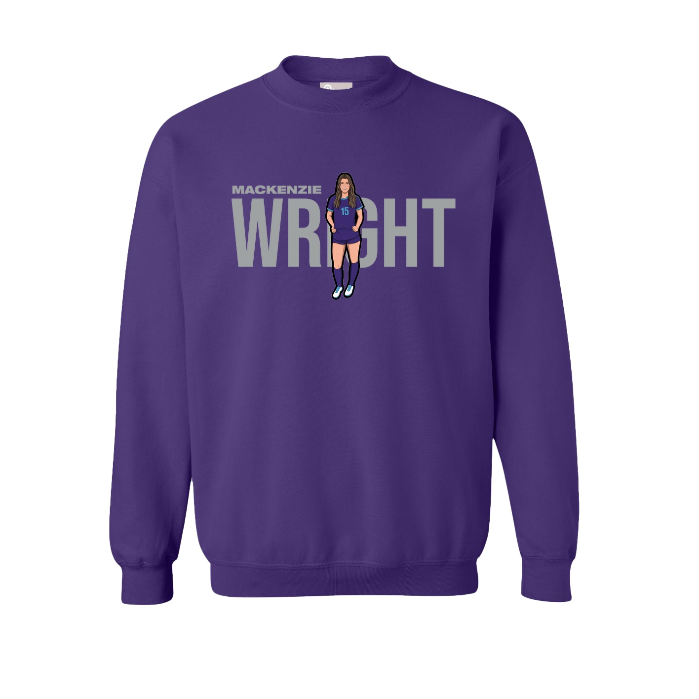 Fleece Crew — Player Name in Purple
