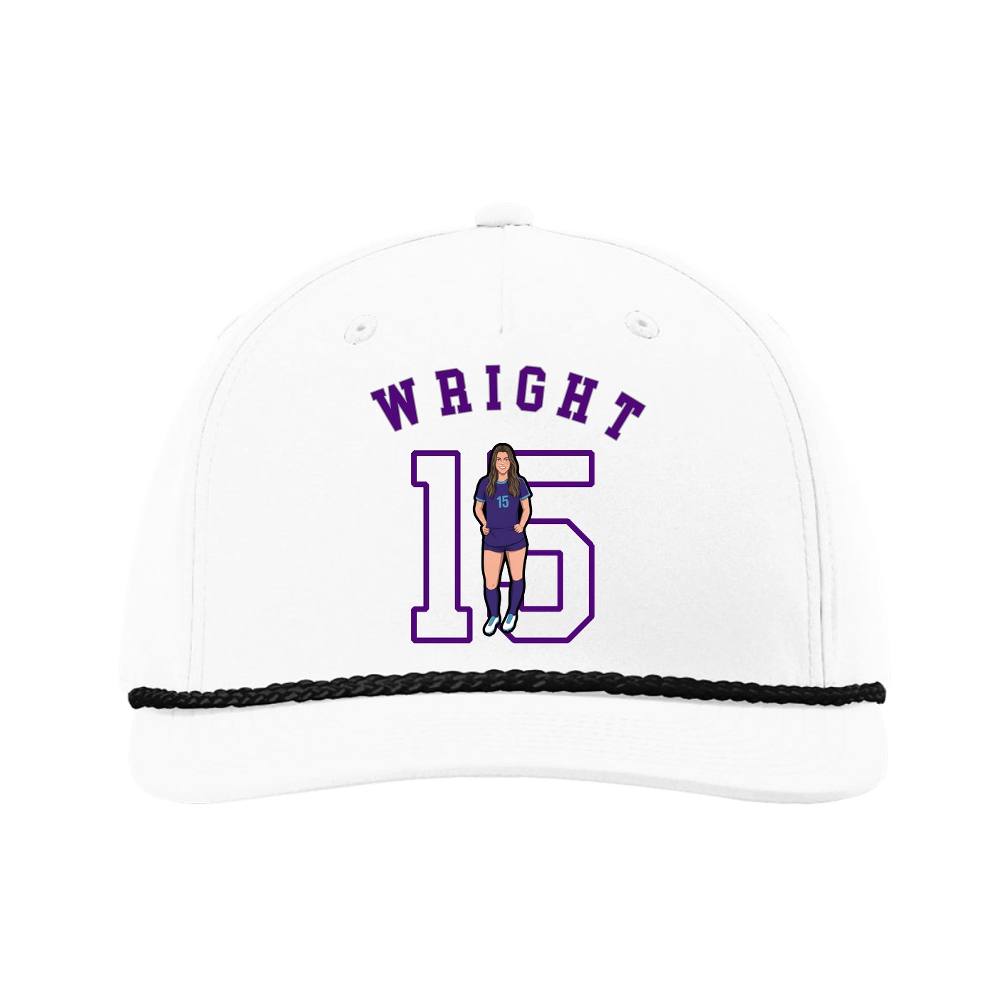 Five-Panel Classic Rope Cap — Shirsey Arch in White