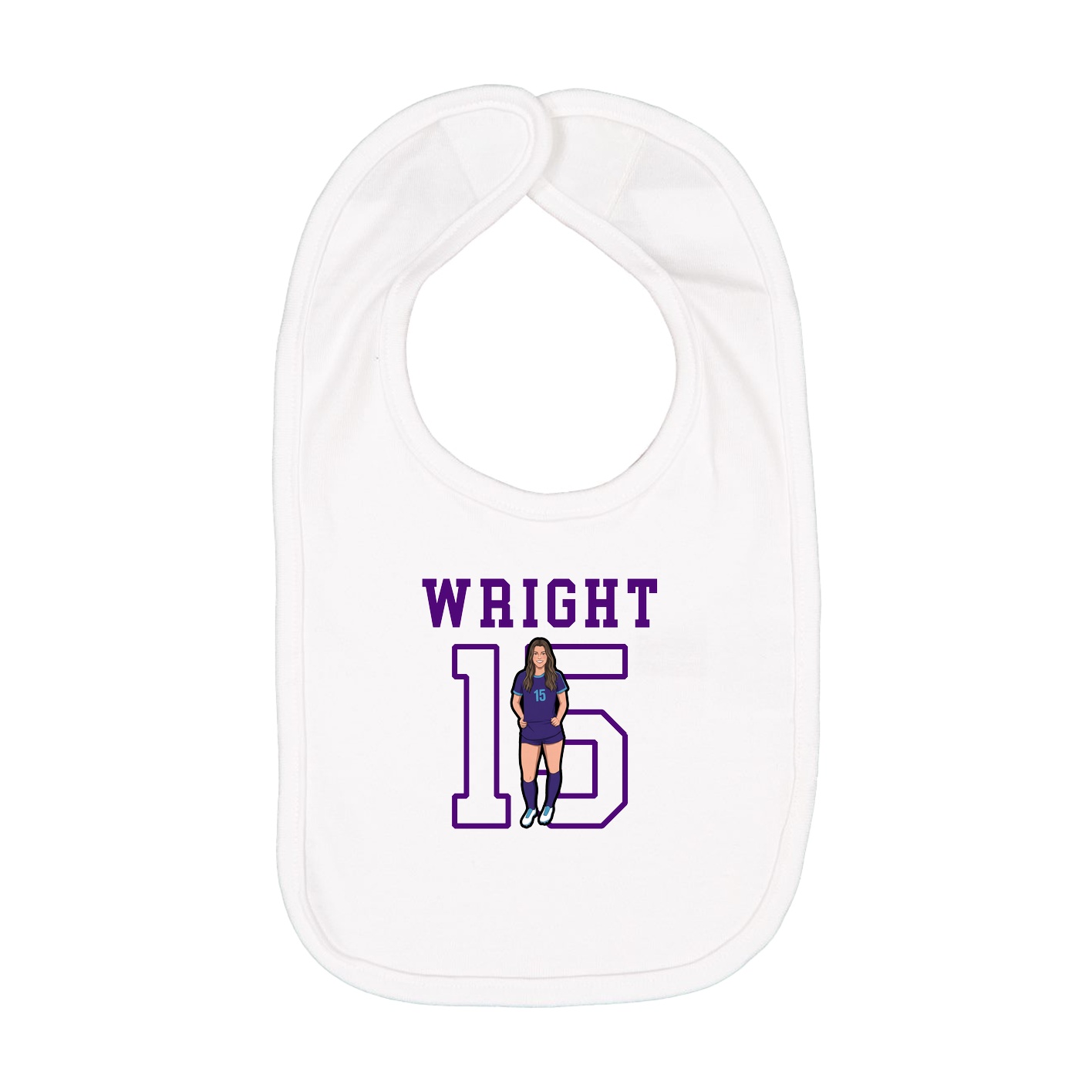 Infant Bib — Shirsey in White