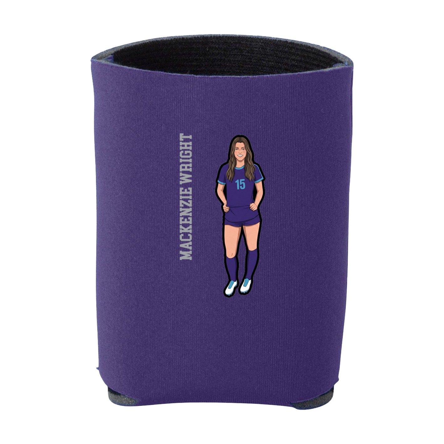 Can Holder — Name Vertical in Purple