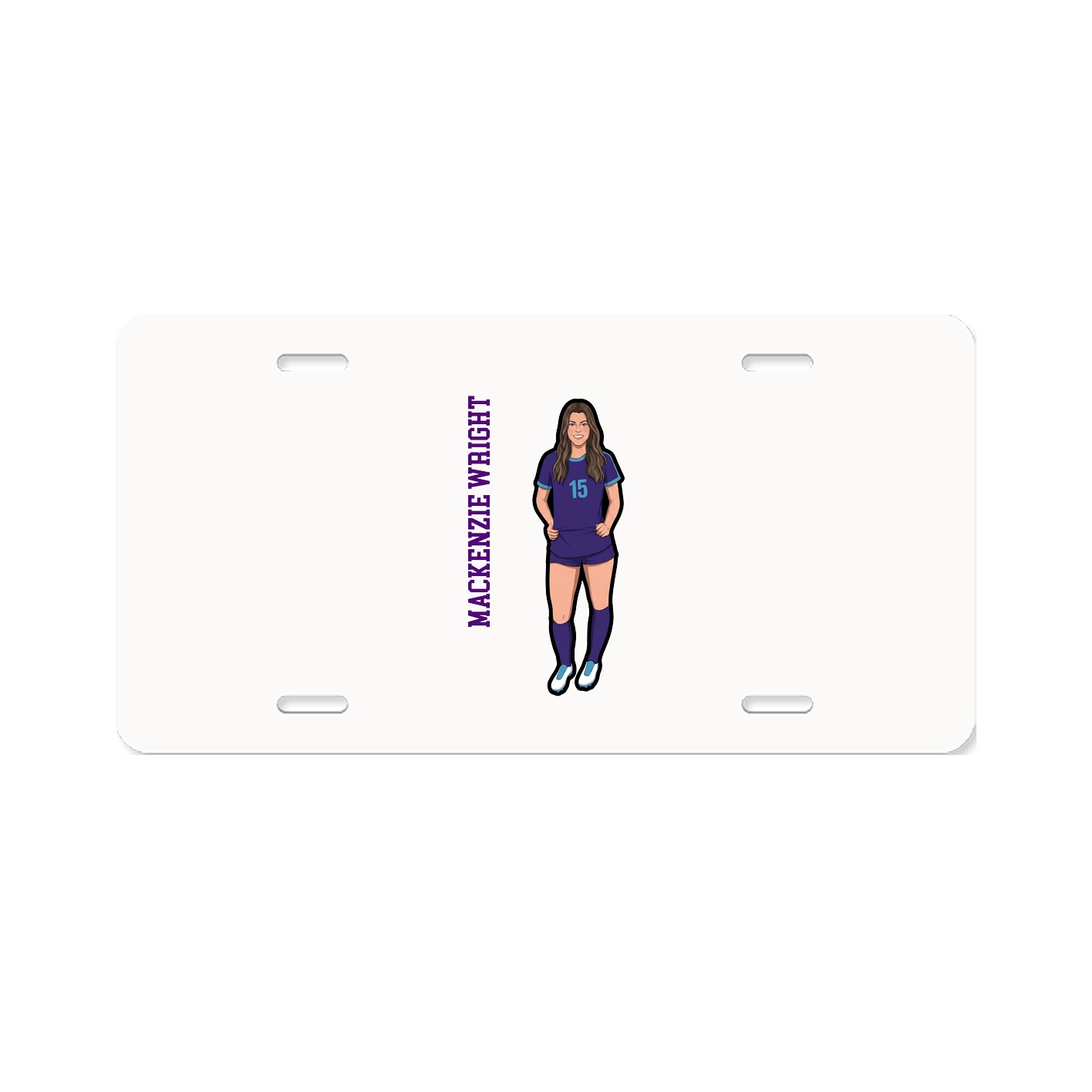 License Plate — Name Vertical in Classic
