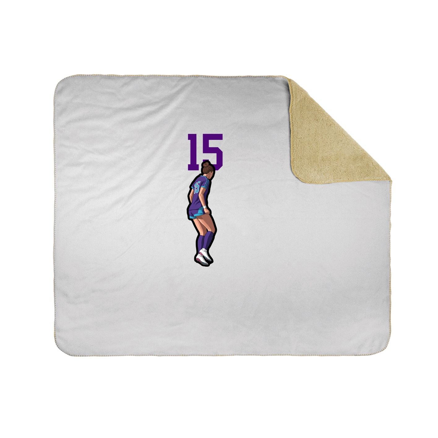 Throw Blanket — Number Top in White