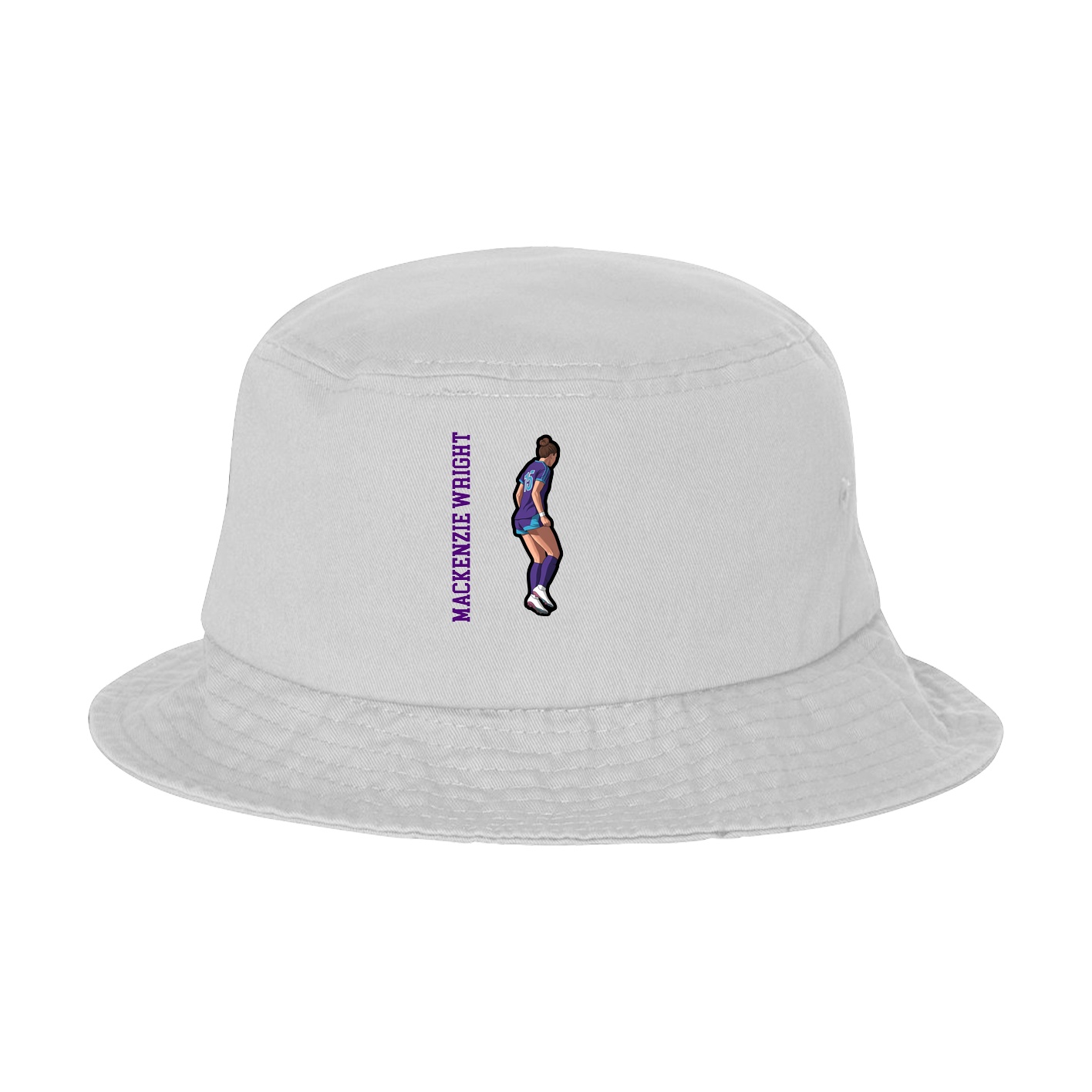 Bucket Cap — Name Vertical in White