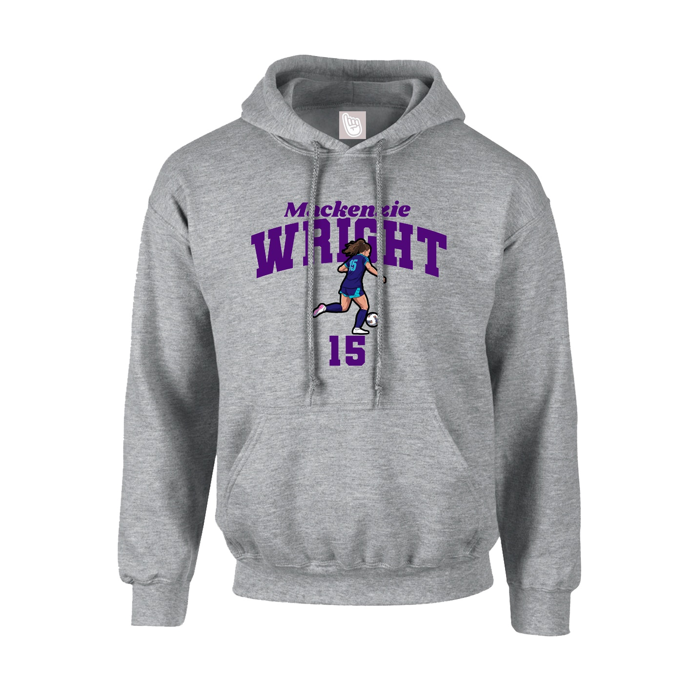 Youth Hoodie — Signature Arch in Grey