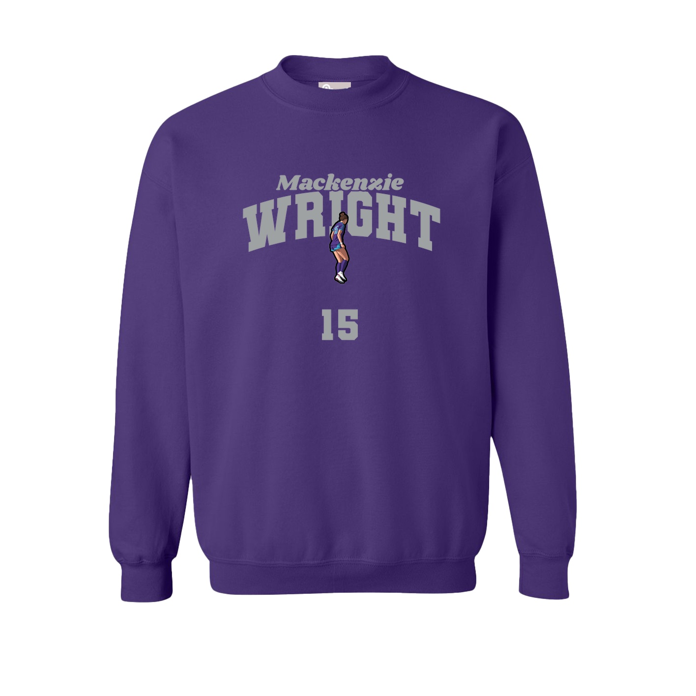 Fleece Crew — Signature Arch in Purple