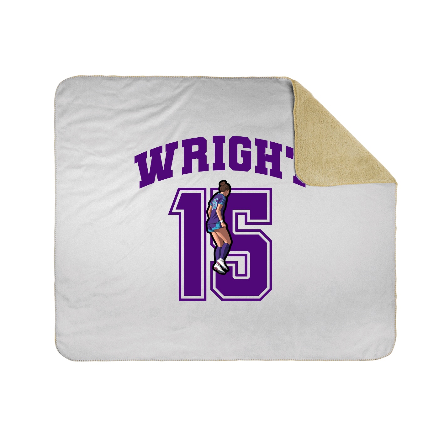 Throw Blanket — Number in White