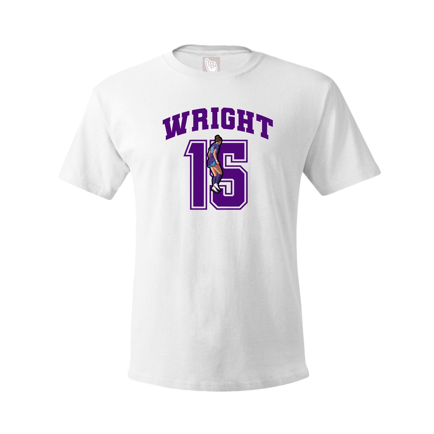 Youth Tee — Number in White