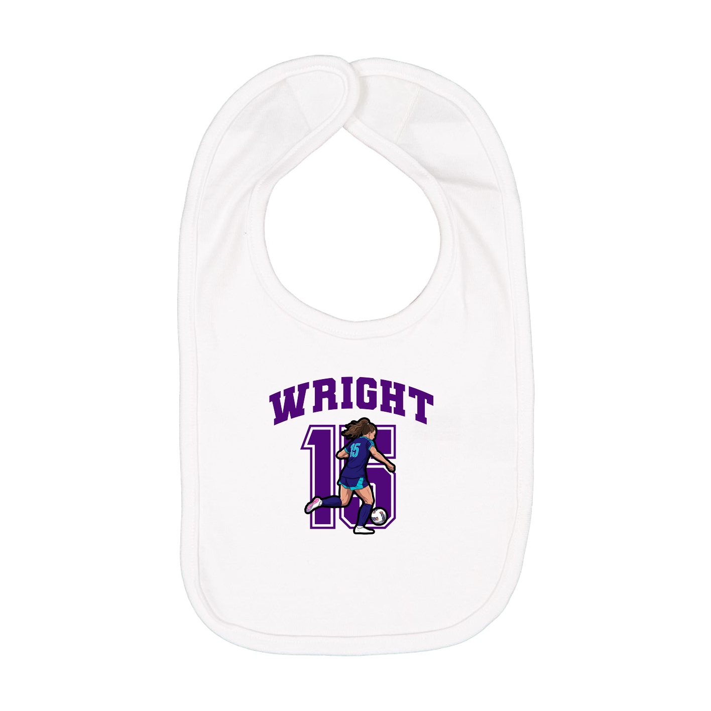 Infant Bib — Number in White