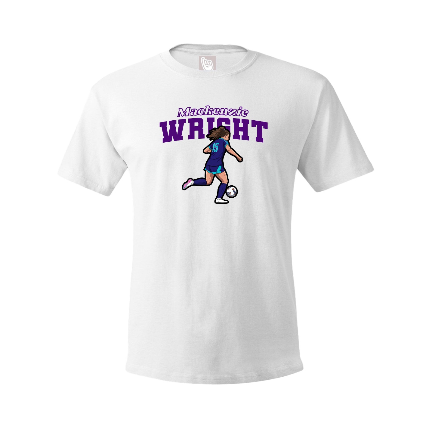 Youth Tee — Name Arch in White
