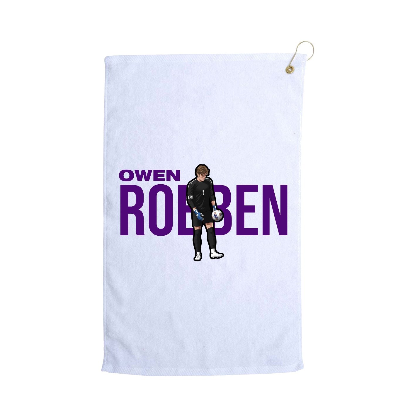 Golf Towel — Player Name in White
