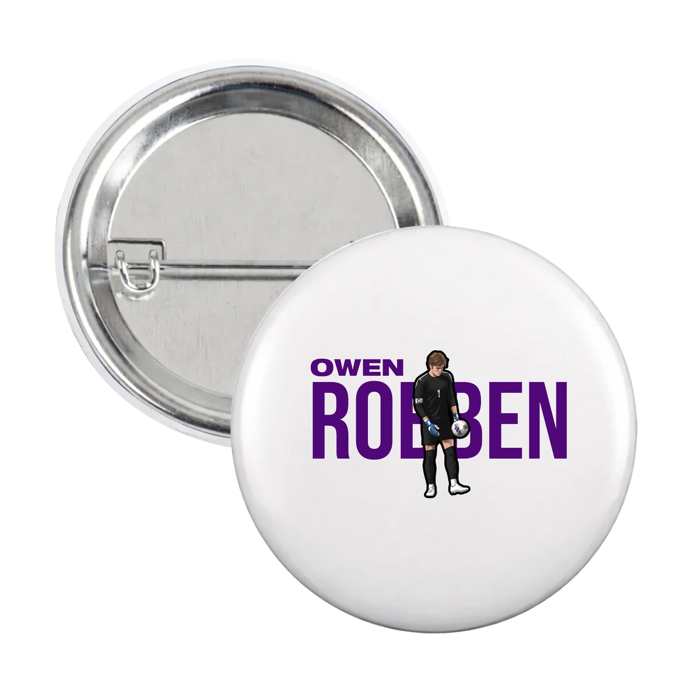 Game Day Button — Player Name in White